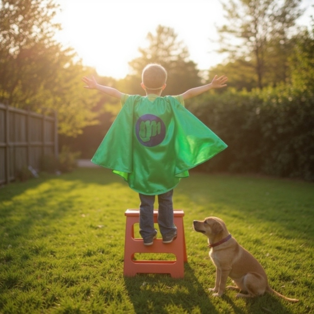Handmade Hulk Cape & Mask Set - Perfect for Kids Ages 4-7